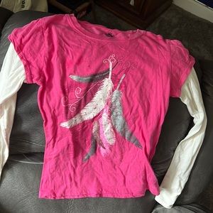 Ink Inc XL long sleeve hot pink tee